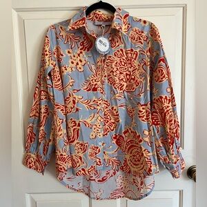 Just Bellini high low button down NWT - size M